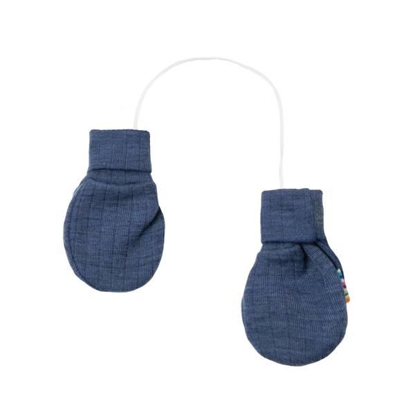 Bilde av JOHA - Votter u/tommel Ull - Blue Melange